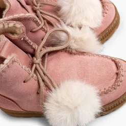 Botas<Pisamonas Botas Con Pompones Serraje Niña