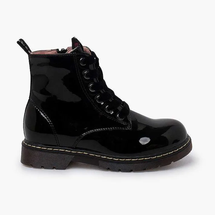 Botas<Pisamonas Botas Cordones Terciopelo Tipo Charol Garvalin