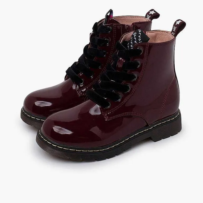 Botas<Pisamonas Botas Cordones Terciopelo Tipo Charol Garvalin