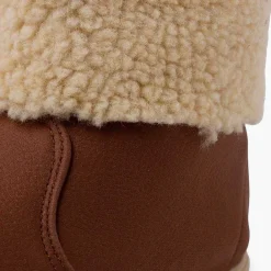 Botas<Pisamonas Botas Cuero Vegano Cremallera Color Marron