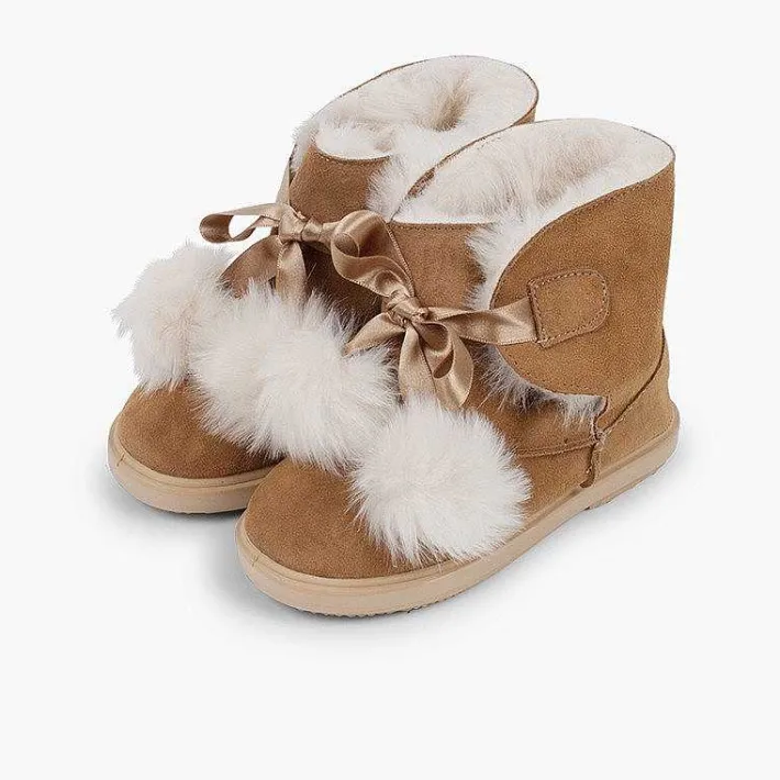Botas<Pisamonas Botas Esquimales Niña Con Pompones
