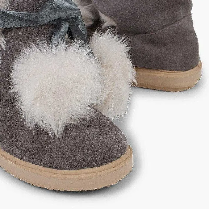Botas<Pisamonas Botas Esquimales Niña Con Pompones
