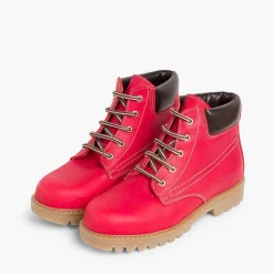 Botas<Pisamonas Botas Estilo Montana Niños Y Adultos Color Rojo