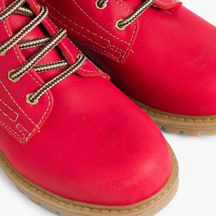 Botas<Pisamonas Botas Estilo Montana Niños Y Adultos Color Rojo