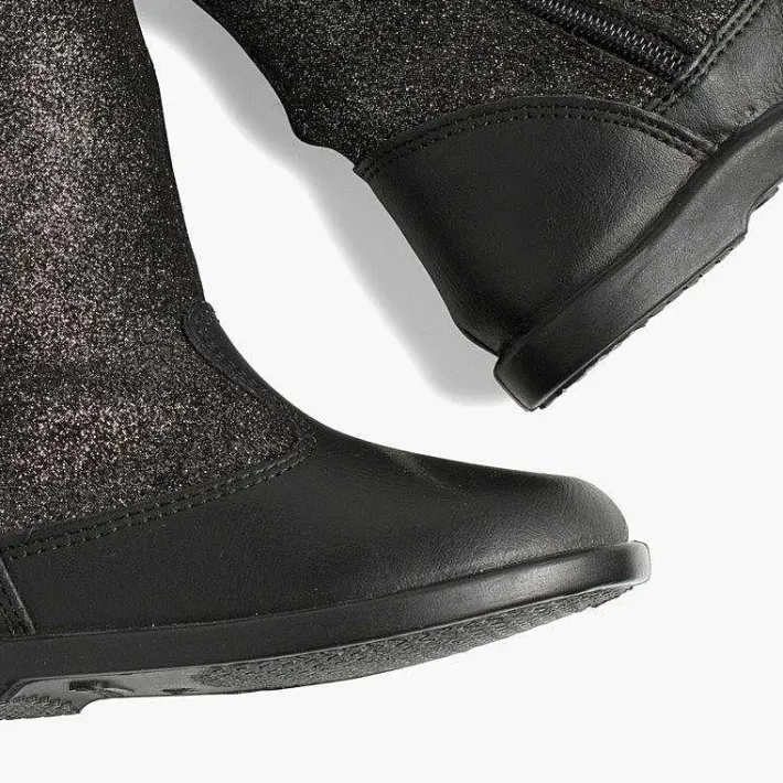 Botas<Pisamonas Botas Niña Piel Y Serraje Brillos