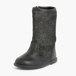 Botas<Pisamonas Botas Niña Piel Y Serraje Brillos