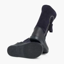 Botas<Pisamonas Botas Niña Piel Y Serraje Borlas