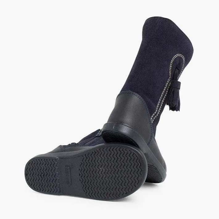 Botas<Pisamonas Botas Niña Piel Y Serraje Borlas