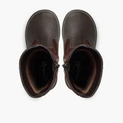 Botas<Pisamonas Botas Niña Piel Y Serraje Borlas
