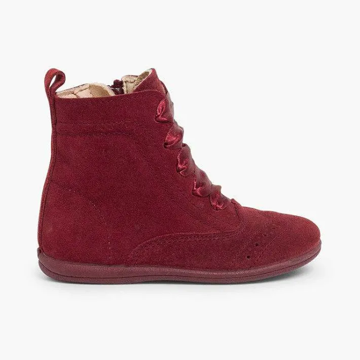 Botas<Pisamonas Botas Pascualas Con Cremallera Y Lazo Raso