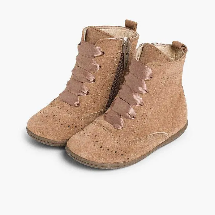 Botas<Pisamonas Botas Pascualas Con Cremallera Y Lazo Raso