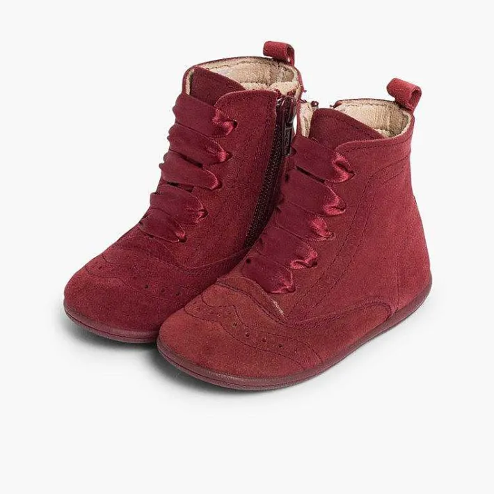 Botas<Pisamonas Botas Pascualas Con Cremallera Y Lazo Raso