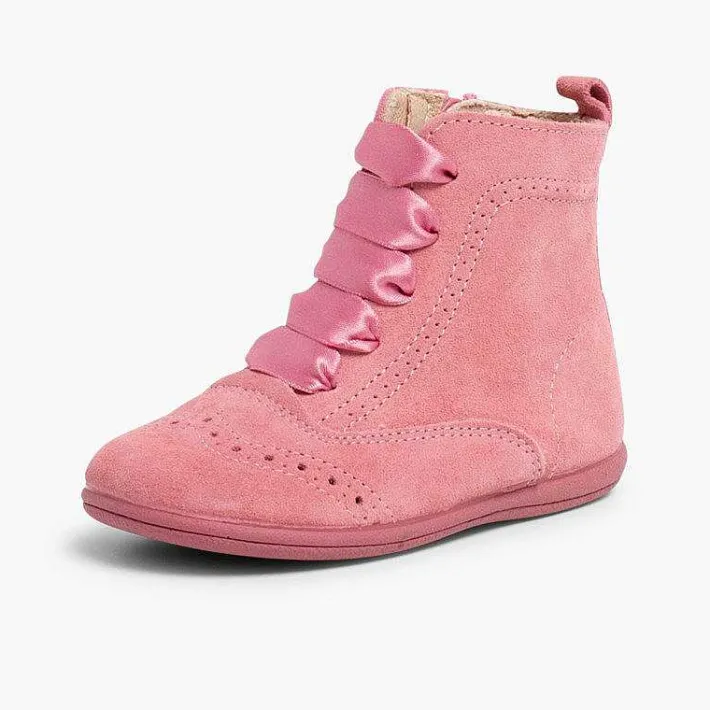 Botas<Pisamonas Botas Pascualas Con Cremallera Y Lazo Raso