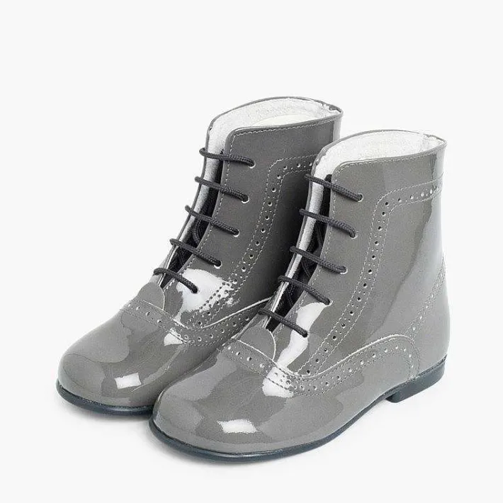 Botas<Pisamonas Botas Pascualas Para Niñas Charol