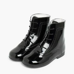 Botas<Pisamonas Botas Pascualas Para Niñas Charol