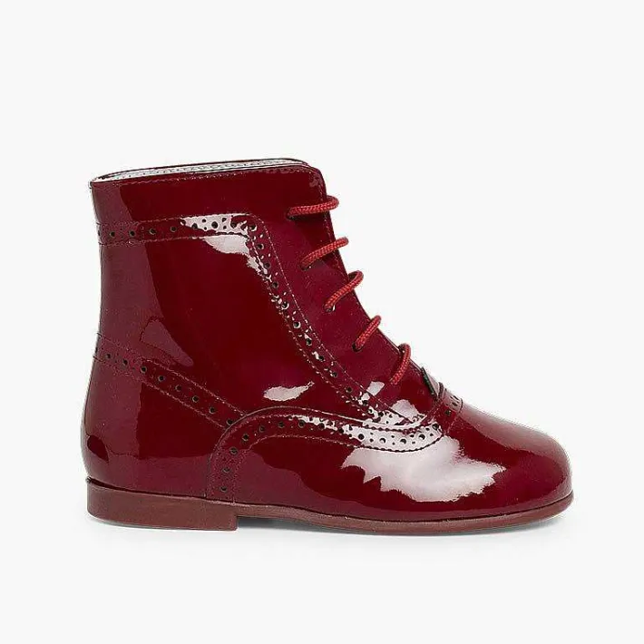 Botas<Pisamonas Botas Pascualas Para Niñas Charol