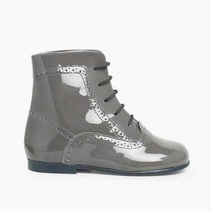 Botas<Pisamonas Botas Pascualas Para Niñas Charol