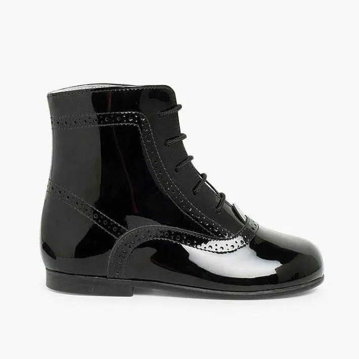 Botas<Pisamonas Botas Pascualas Para Niñas Charol