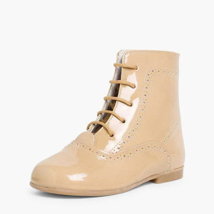 Botas<Pisamonas Botas Pascualas Para Niñas Charol