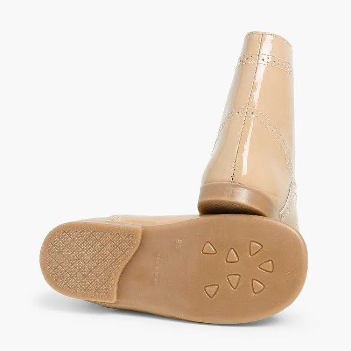Botas<Pisamonas Botas Pascualas Para Niñas Charol