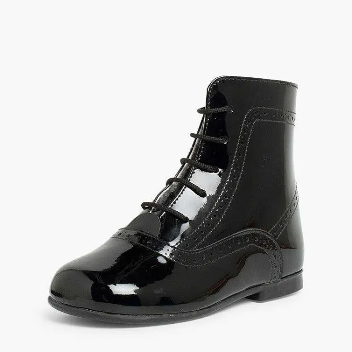 Botas<Pisamonas Botas Pascualas Para Niñas Charol