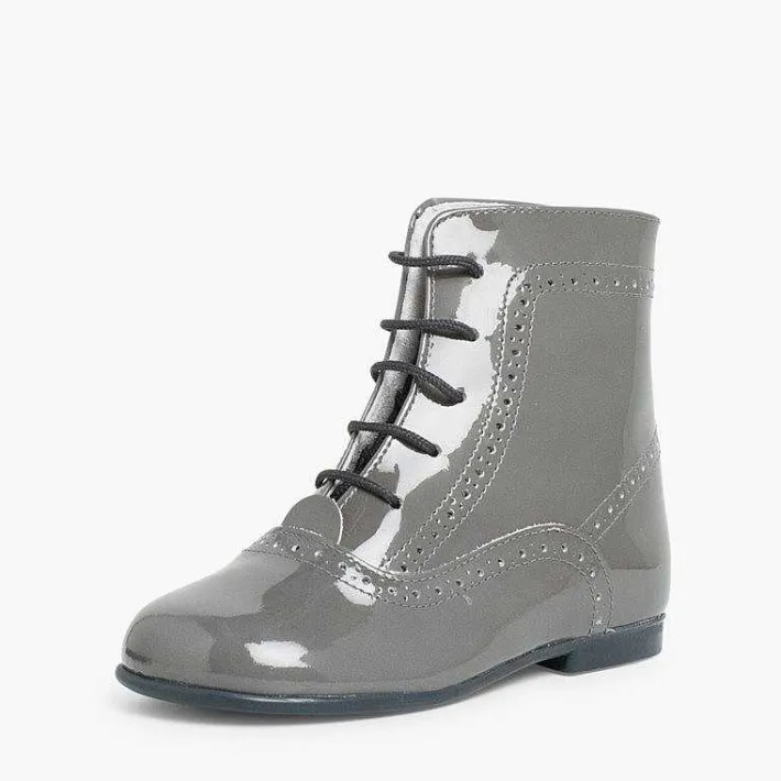 Botas<Pisamonas Botas Pascualas Para Niñas Charol