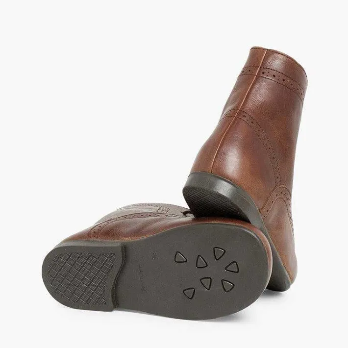 Botas<Pisamonas Botas Pascualas Para Niñas Piel