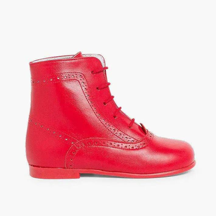 Botas<Pisamonas Botas Pascualas Para Niñas Piel