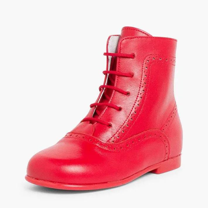 Botas<Pisamonas Botas Pascualas Para Niñas Piel