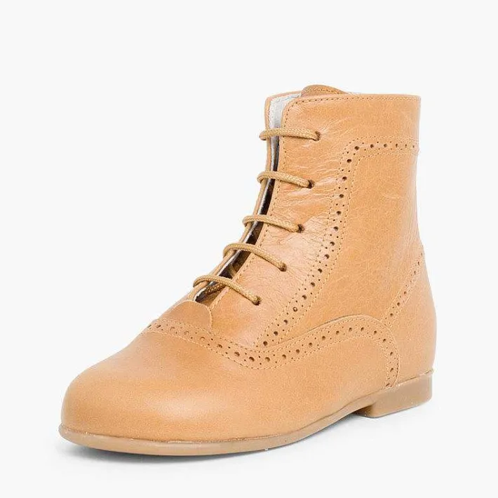 Botas<Pisamonas Botas Pascualas Para Niñas Piel
