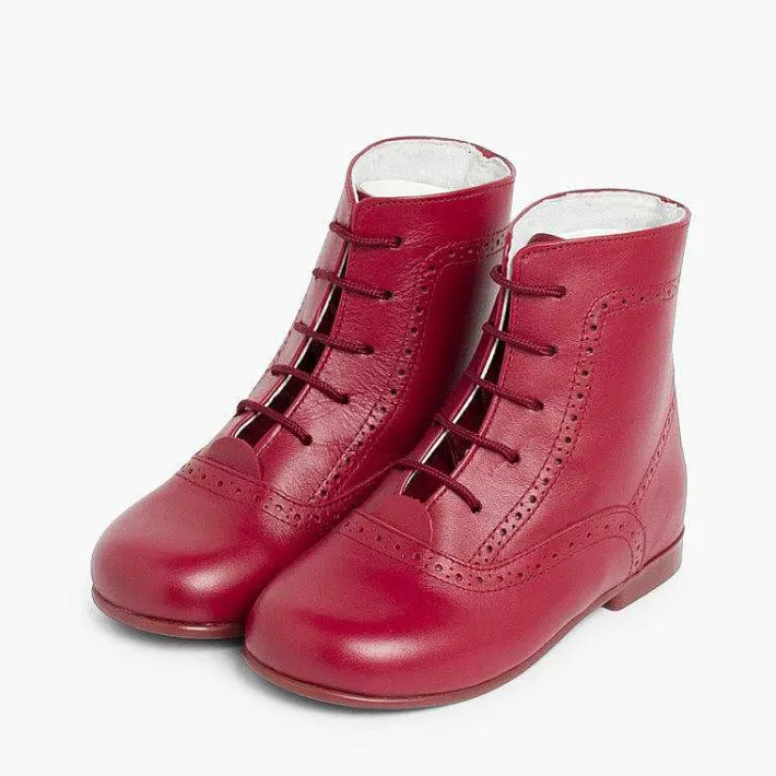 Botas<Pisamonas Botas Pascualas Para Niñas Piel