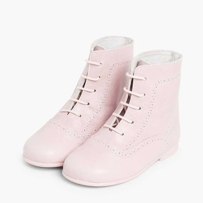 Botas<Pisamonas Botas Pascualas Para Niñas Piel