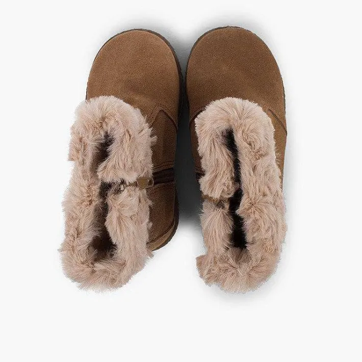 Botas<Pisamonas Botas Pelo Media Cana Con Cremallera