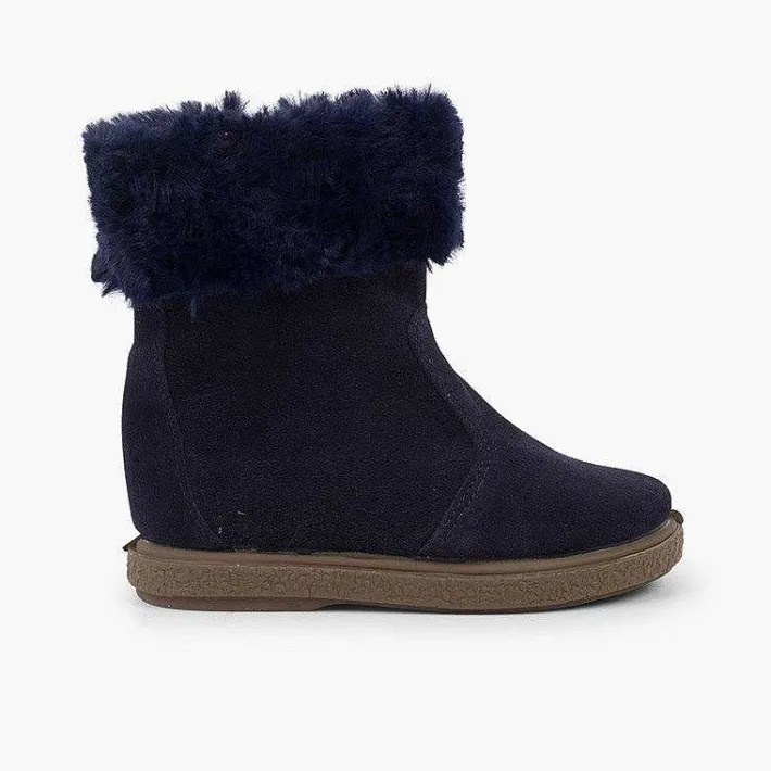 Botas<Pisamonas Botas Pelo Media Cana Con Cremallera