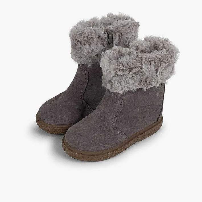 Botas<Pisamonas Botas Pelo Media Cana Con Cremallera