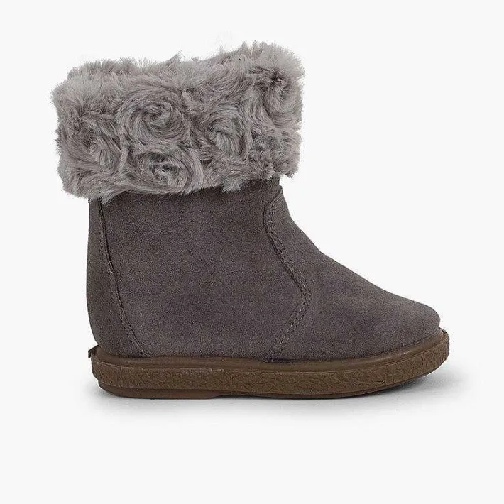Botas<Pisamonas Botas Pelo Media Cana Con Cremallera
