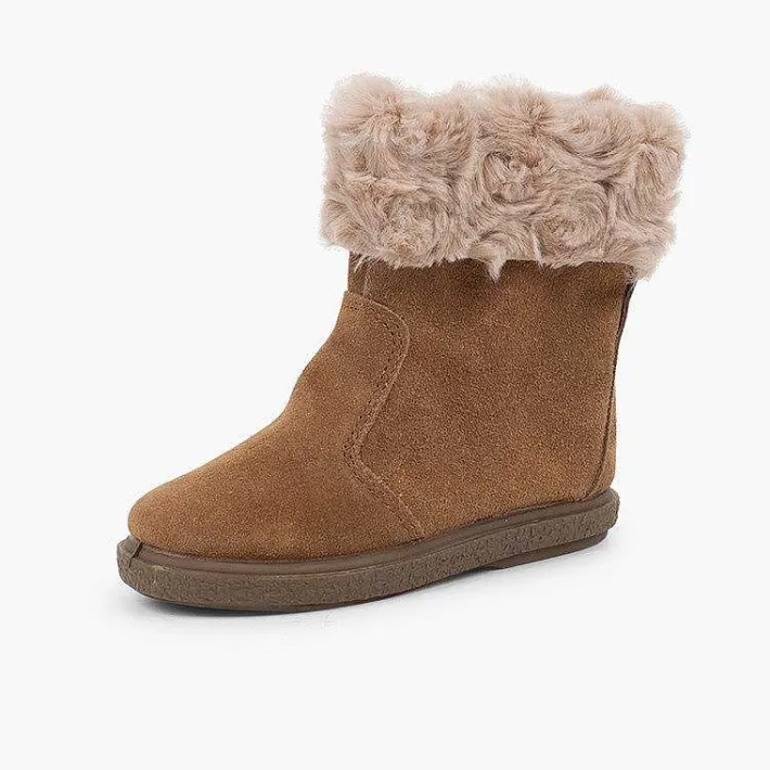Botas<Pisamonas Botas Pelo Media Cana Con Cremallera