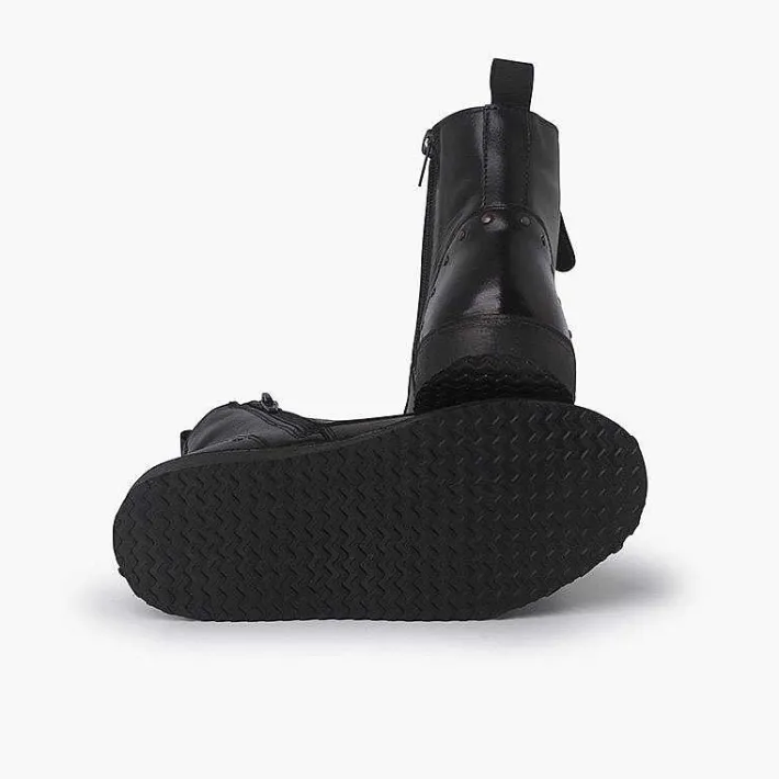 Botas<Pisamonas Botas Piel Y Tachuelas Con Doble Cremallera