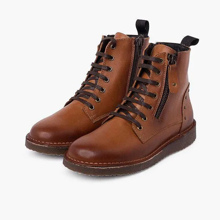 Botas<Pisamonas Botas Piel Y Tachuelas Con Doble Cremallera
