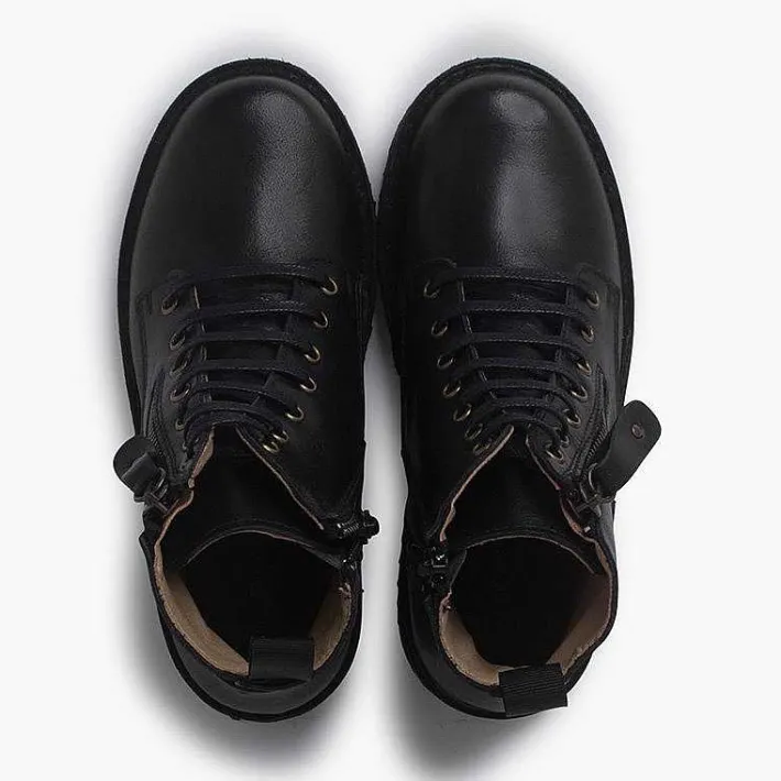 Botas<Pisamonas Botas Piel Y Tachuelas Con Doble Cremallera