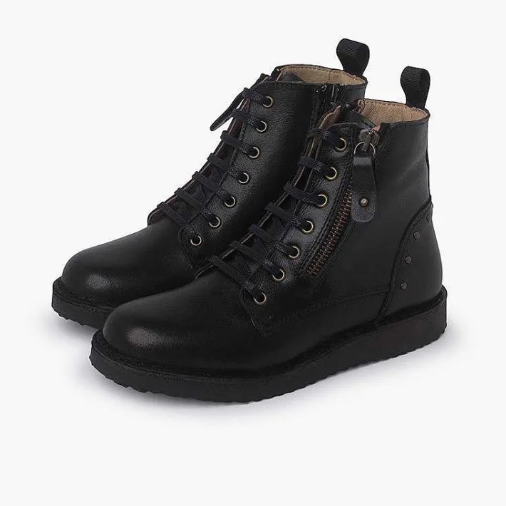 Botas<Pisamonas Botas Piel Y Tachuelas Con Doble Cremallera