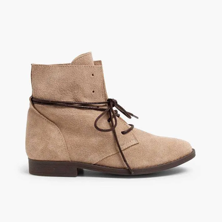 Botas<Pisamonas Botas Serraje Cordones Encerados