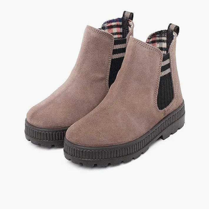 Botas<Pisamonas Botas Serraje Elastico Lateral Calcetin Rayas