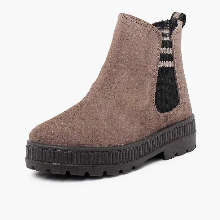 Botas<Pisamonas Botas Serraje Elastico Lateral Calcetin Rayas