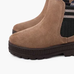 Botas<Pisamonas Botas Serraje Elastico Lateral Calcetin Rayas