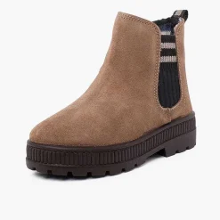 Botas<Pisamonas Botas Serraje Elastico Lateral Calcetin Rayas