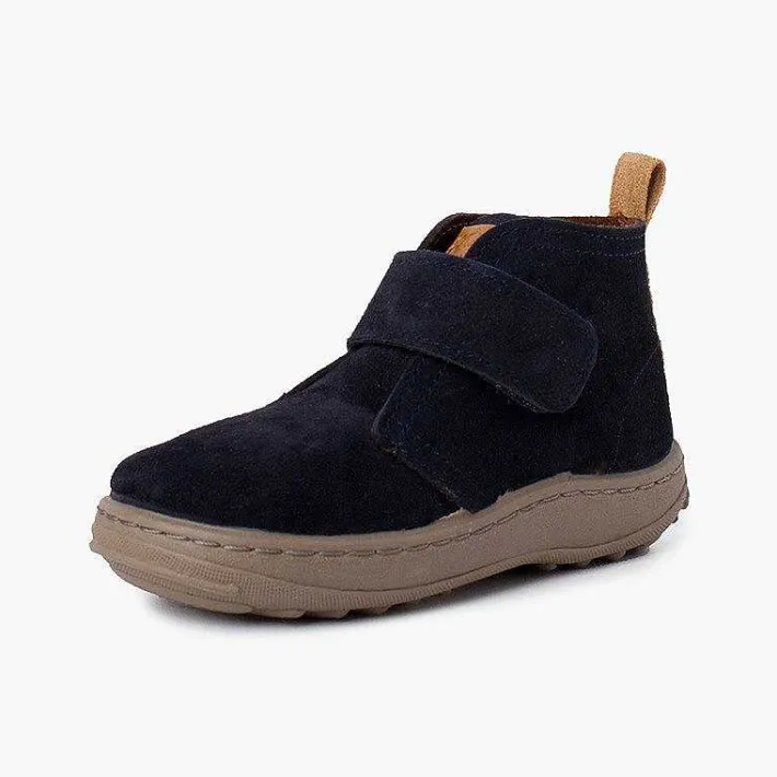 Botas<Pisamonas Botas Serraje Niños Suela Sport Tira Adherente