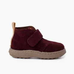 Botas<Pisamonas Botas Serraje Niños Suela Sport Tira Adherente