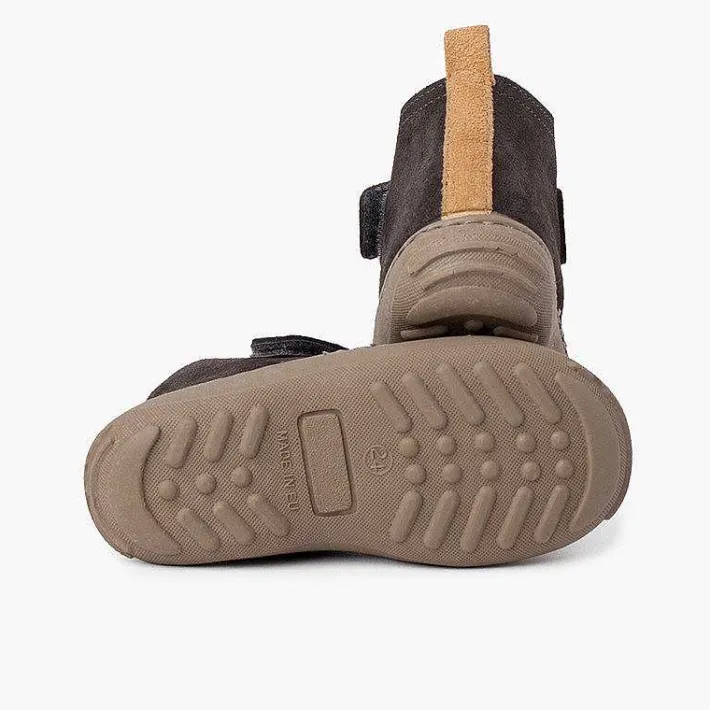 Botas<Pisamonas Botas Serraje Niños Suela Sport Tira Adherente
