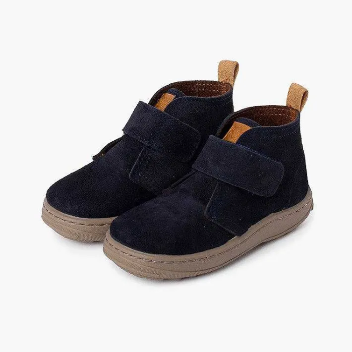 Botas<Pisamonas Botas Serraje Niños Suela Sport Tira Adherente